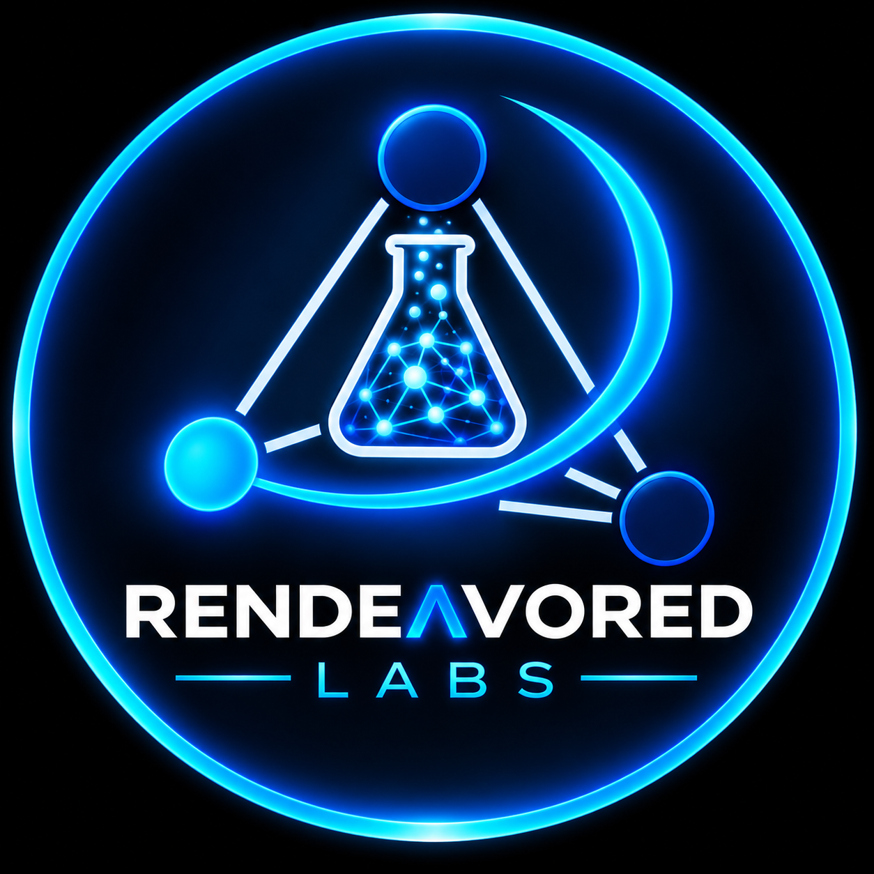 Rendeavored Labs flask-and-nodes logo